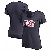 Women Pittsburgh Steelers Navy NFL Pro Line by Fanatics Branded Banner State T-Shirt,baseball caps,new era cap wholesale,wholesale hats